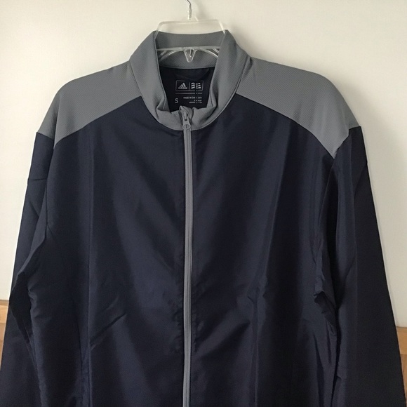 Men's Adidas Navy Golf Club Windbreaker Jacket NWT - Picture 4 of 13